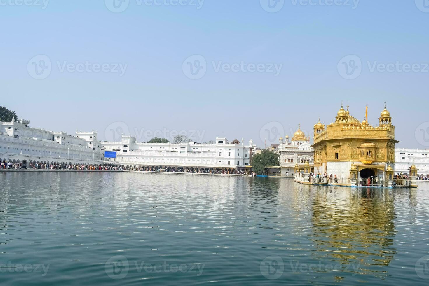 Beautiful view of Golden Temple - Harmandir Sahib in Amritsar, Punjab, India, Famous indian sikh landmark, Golden Temple, the main sanctuary of Sikhs in Amritsar, India photo