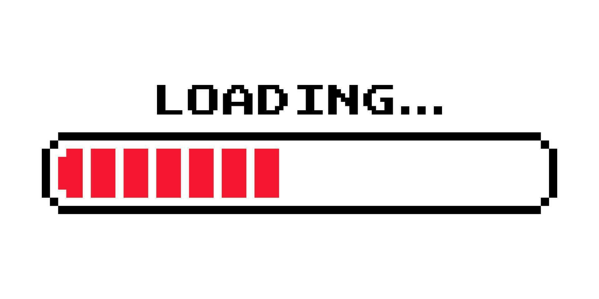 loading bar Pixel art  concept vector