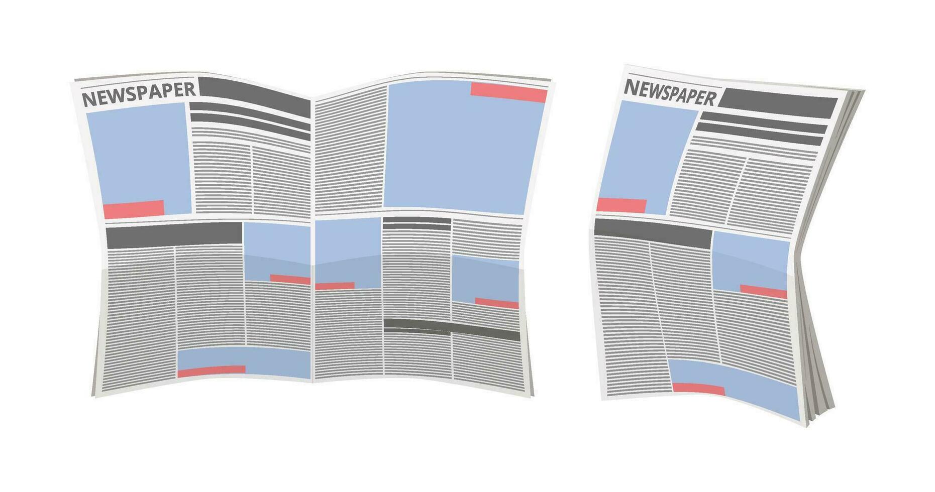 Newspaper vector isolated on white background