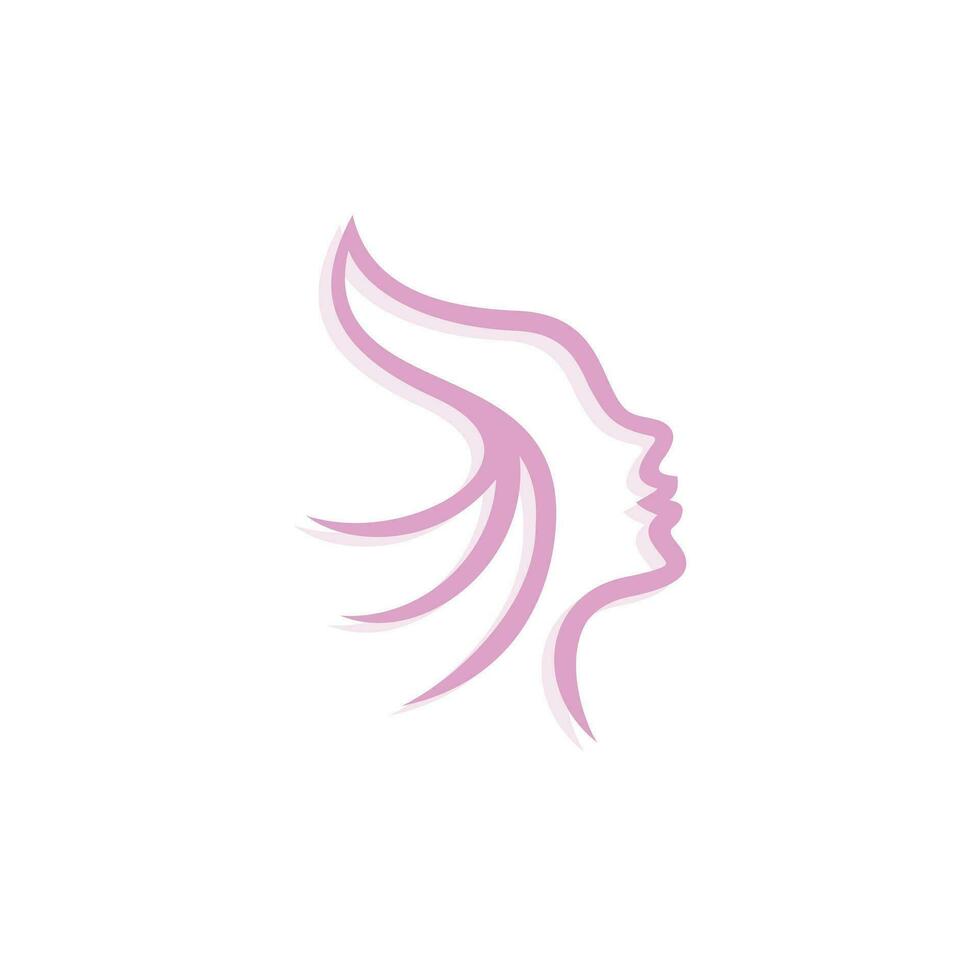 silueta de un mujer logo vector modelo