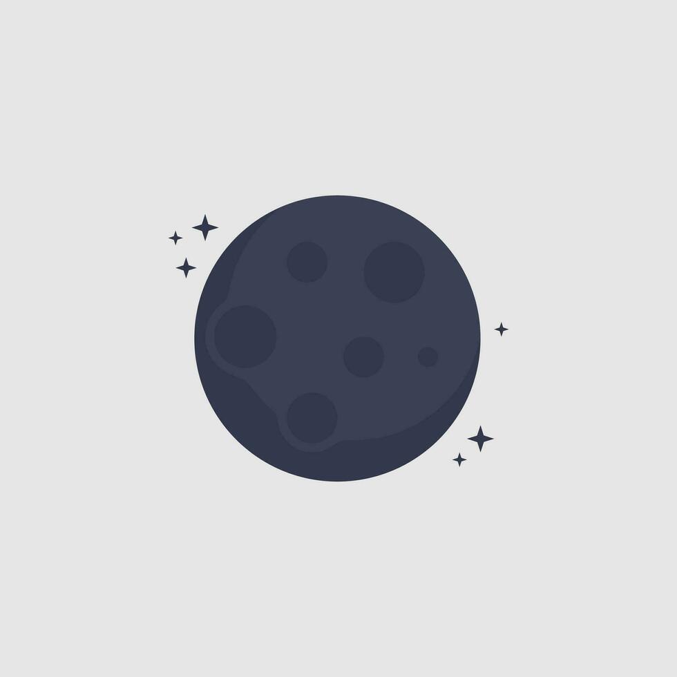 moon logo icon template design vector