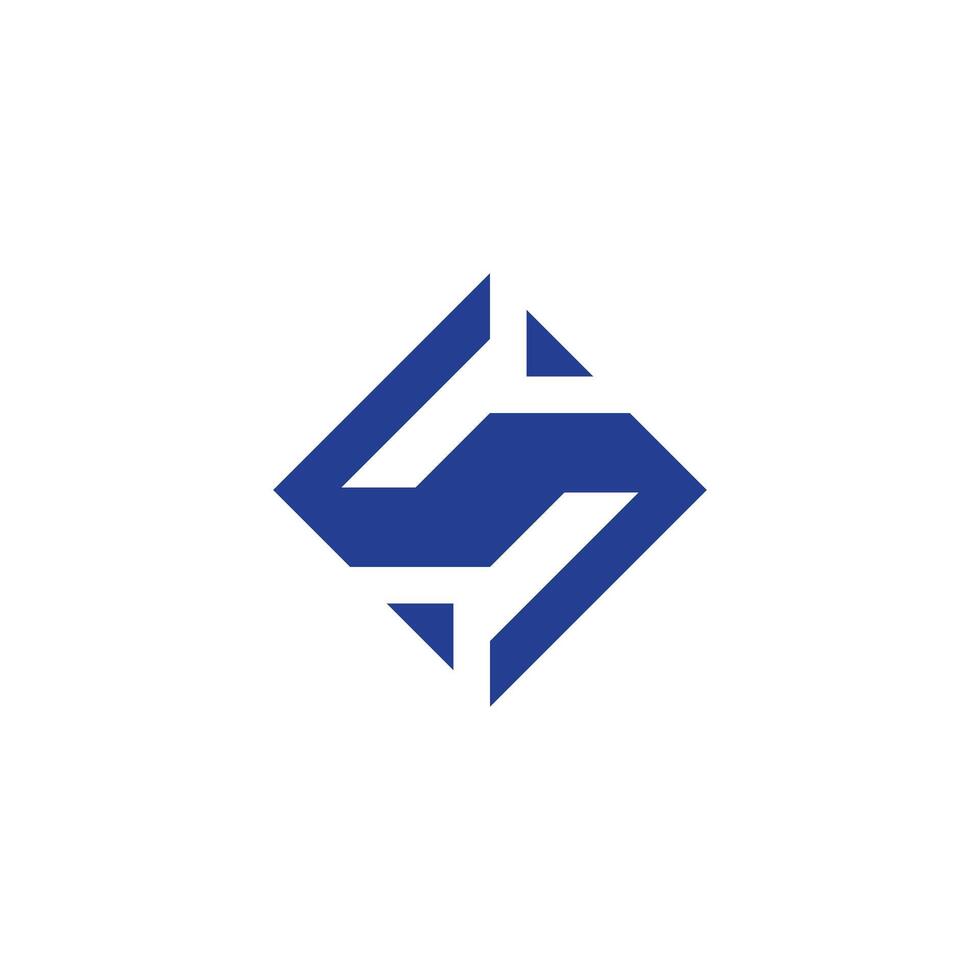 letter S logo square design vector