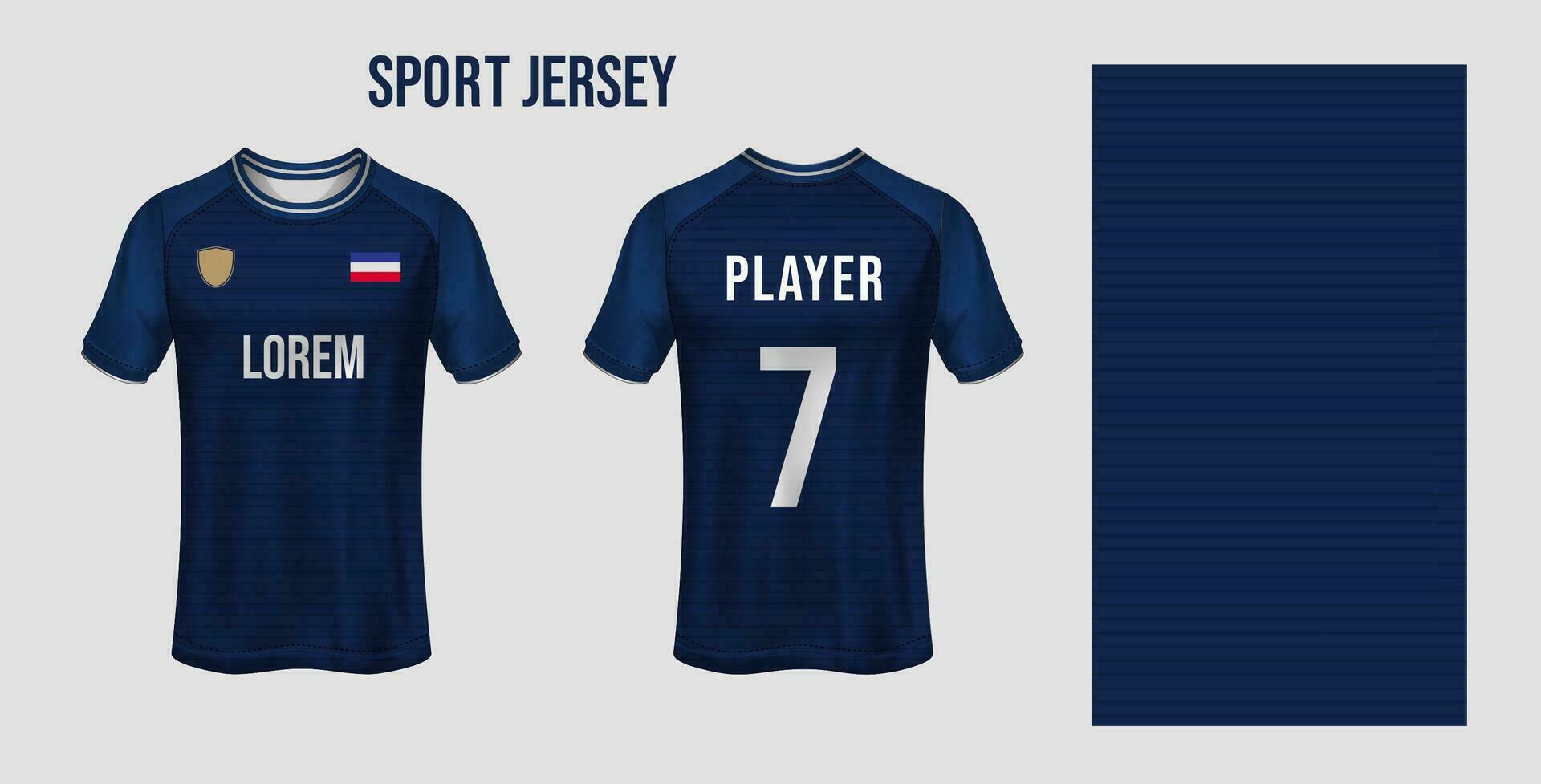 Sport jersey design mockup for sublimation vector