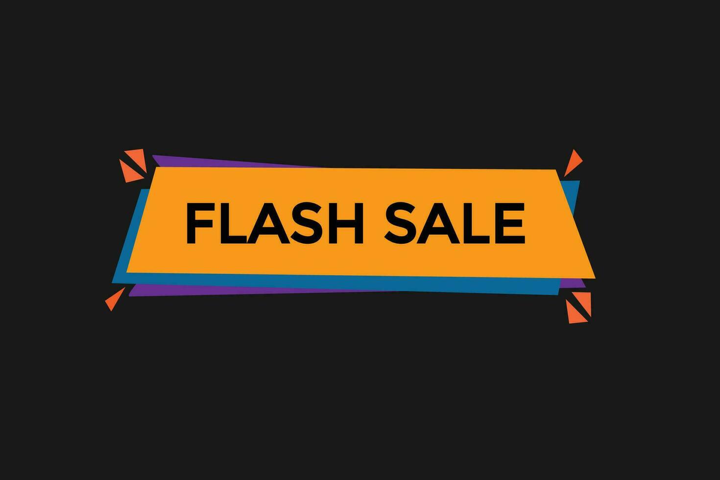 new flash sale website, click button, level, sign, speech, bubble  banner, vector
