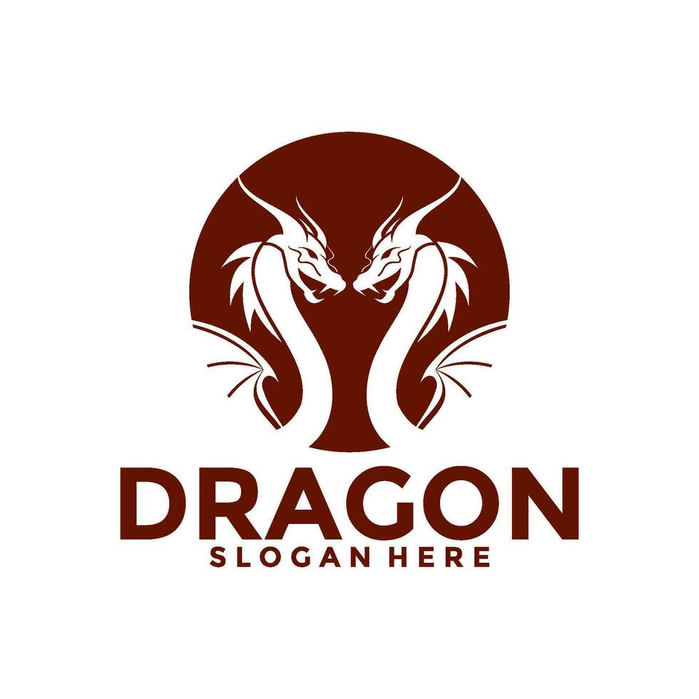 Dragon Logo vector, Creative Dragon Head Logo vector template