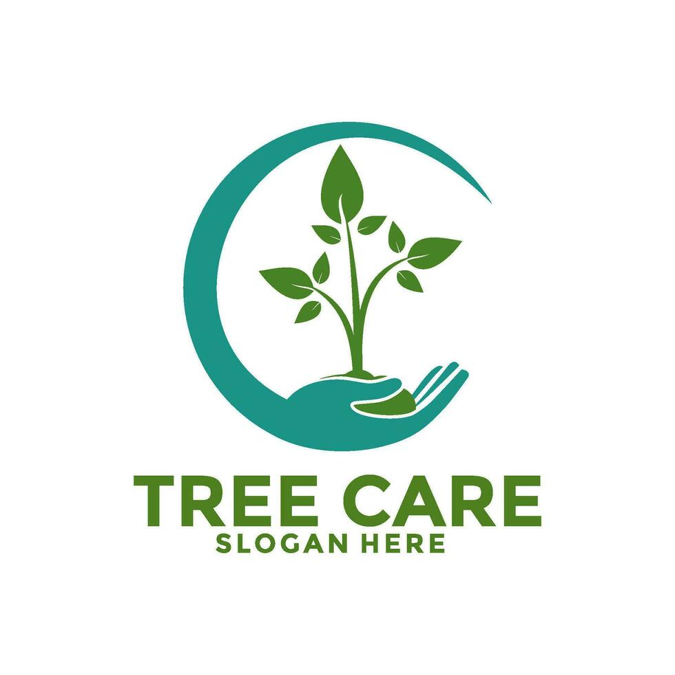 Tree care, save tree logo vector,tree logo icon template vector