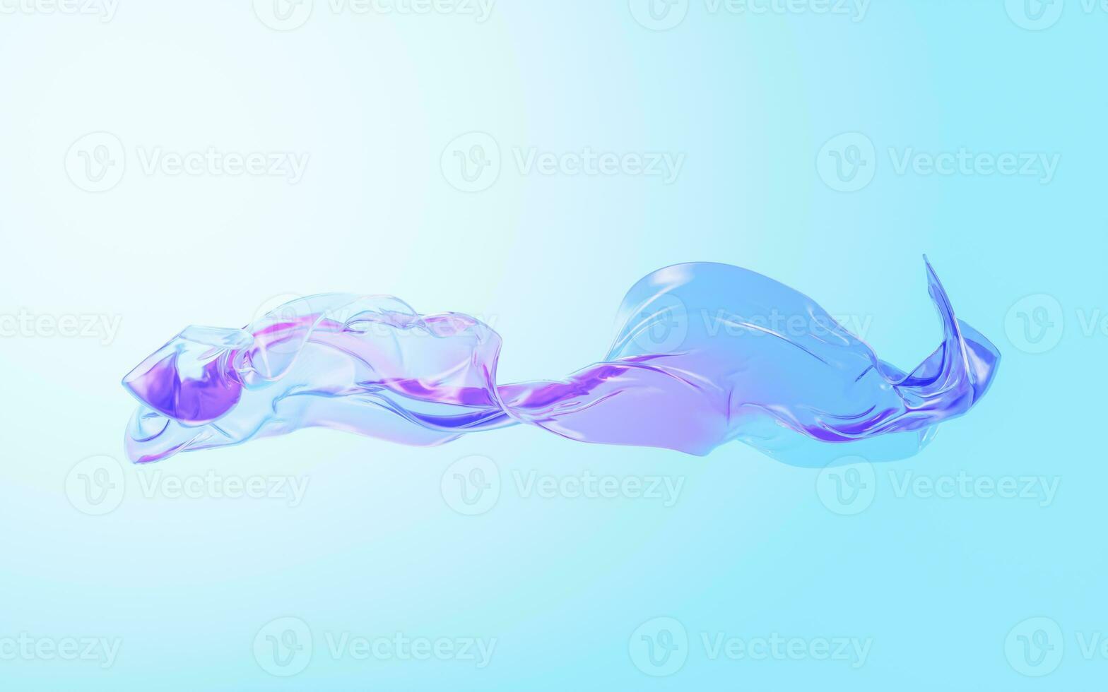 Flowing transparent cloth background, 3d rendering. photo