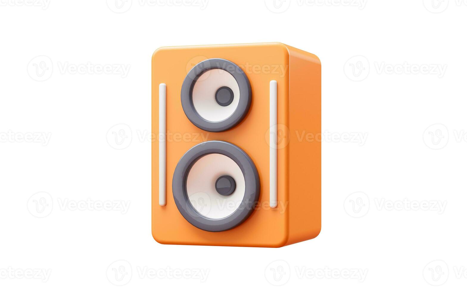 Isolated music sound box, 3d rendering. photo