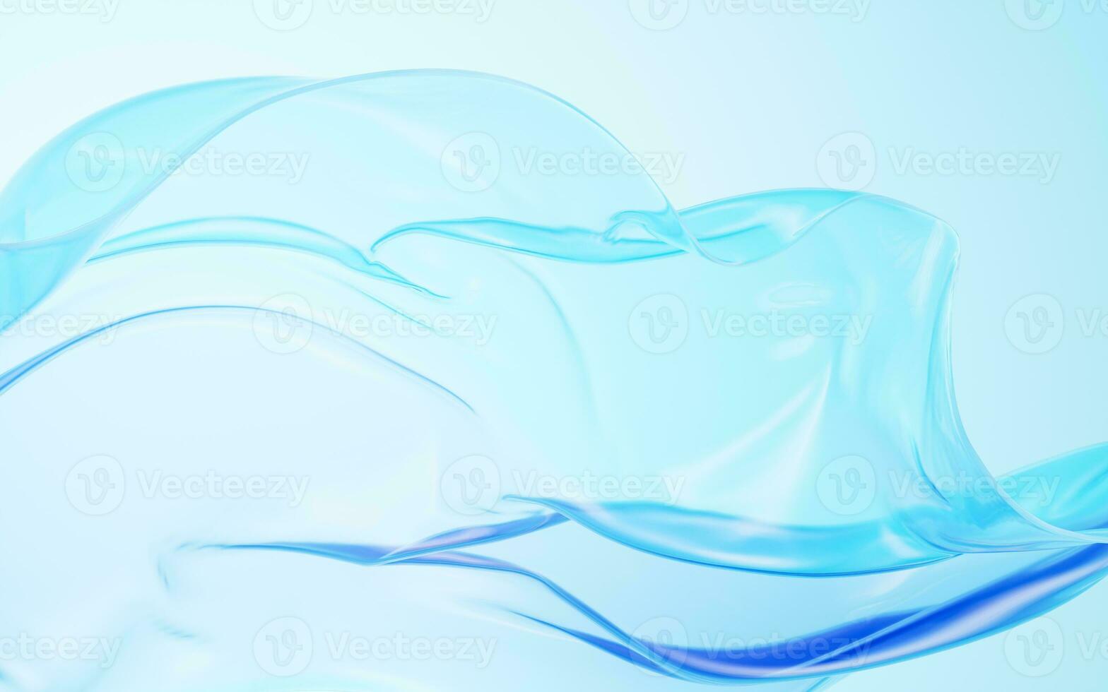 Flowing transparent cloth background, 3d rendering. photo