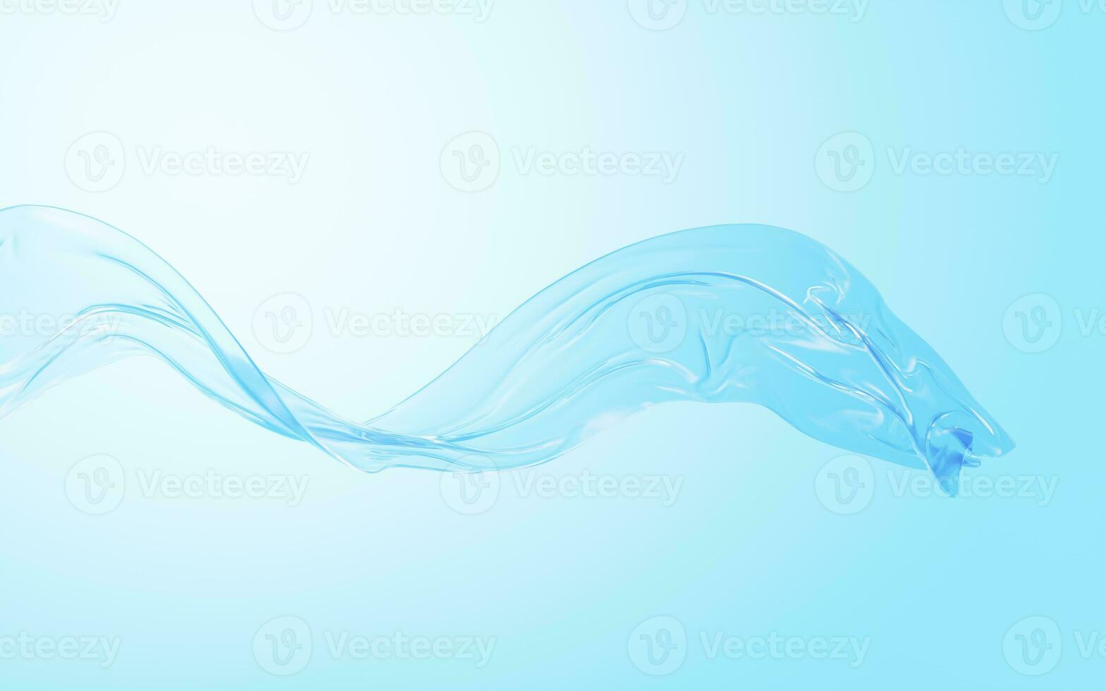 Flowing transparent cloth background, 3d rendering. photo