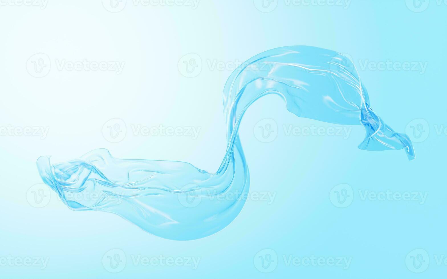 Flowing transparent cloth background, 3d rendering. photo