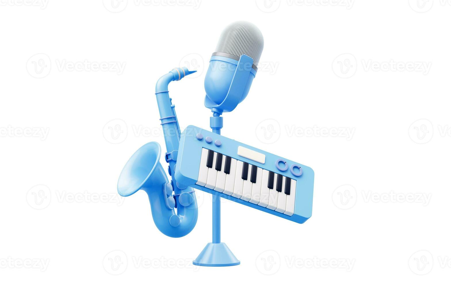 Isolated music instrument, 3d rendering. photo