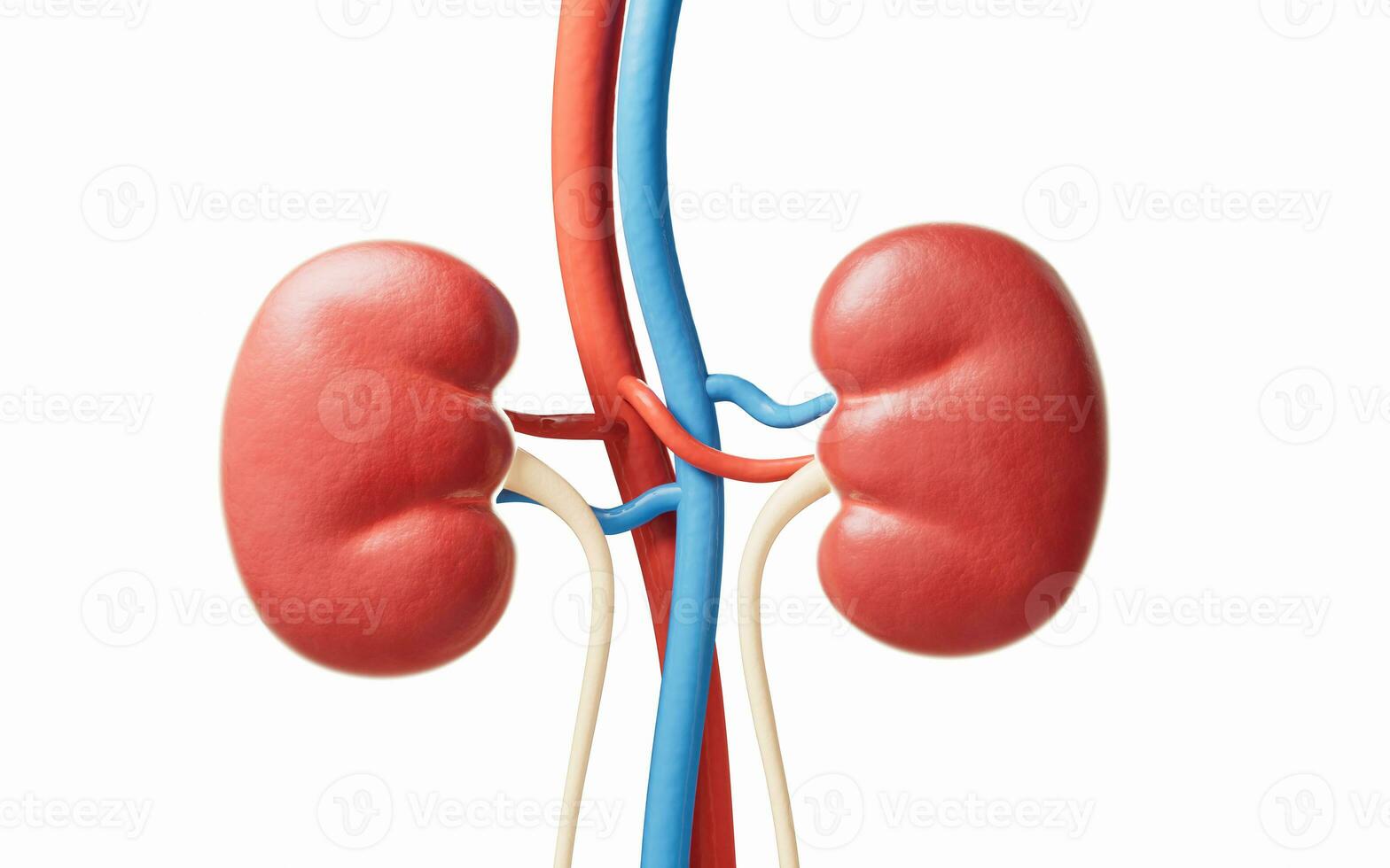 Kidney with biology and health care concept, 3d rendering. photo