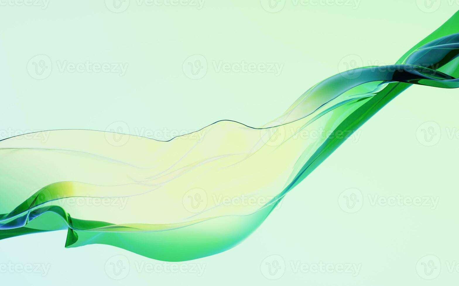 Flowing transparent cloth background, 3d rendering. photo