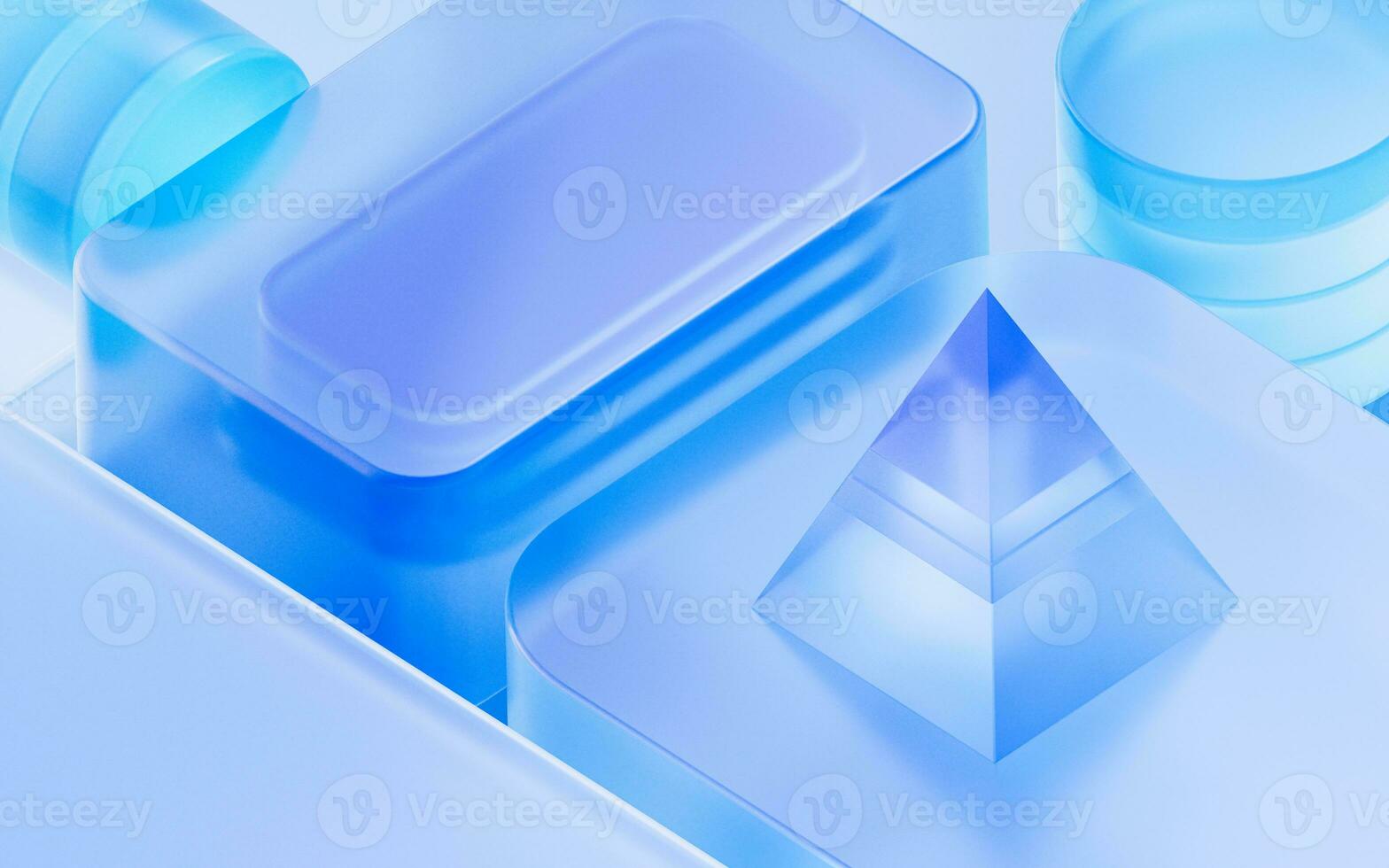 Abstract glass shape background, 3d rendering. photo