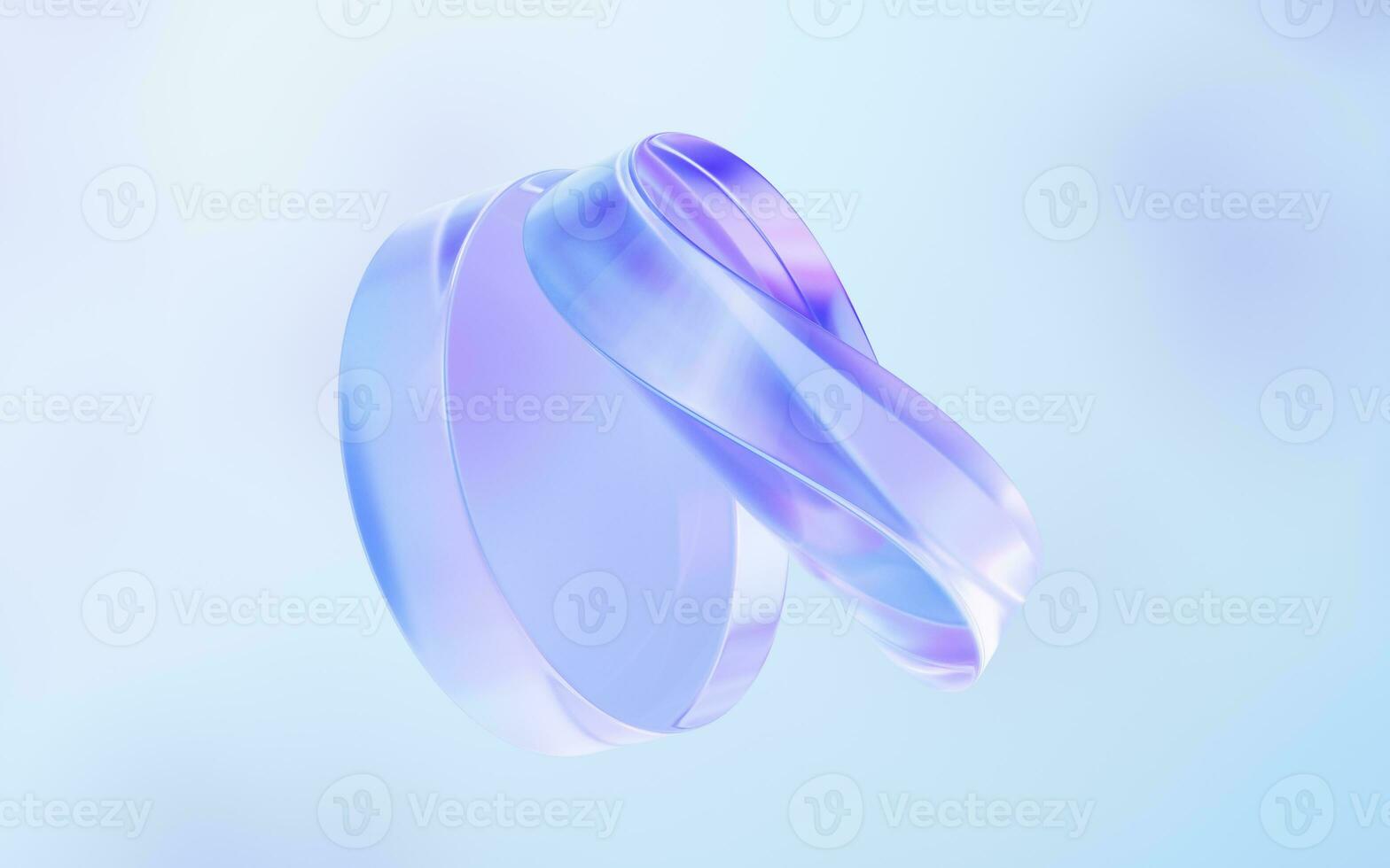 Abstract curve glass geometry background, 3d rendering. photo