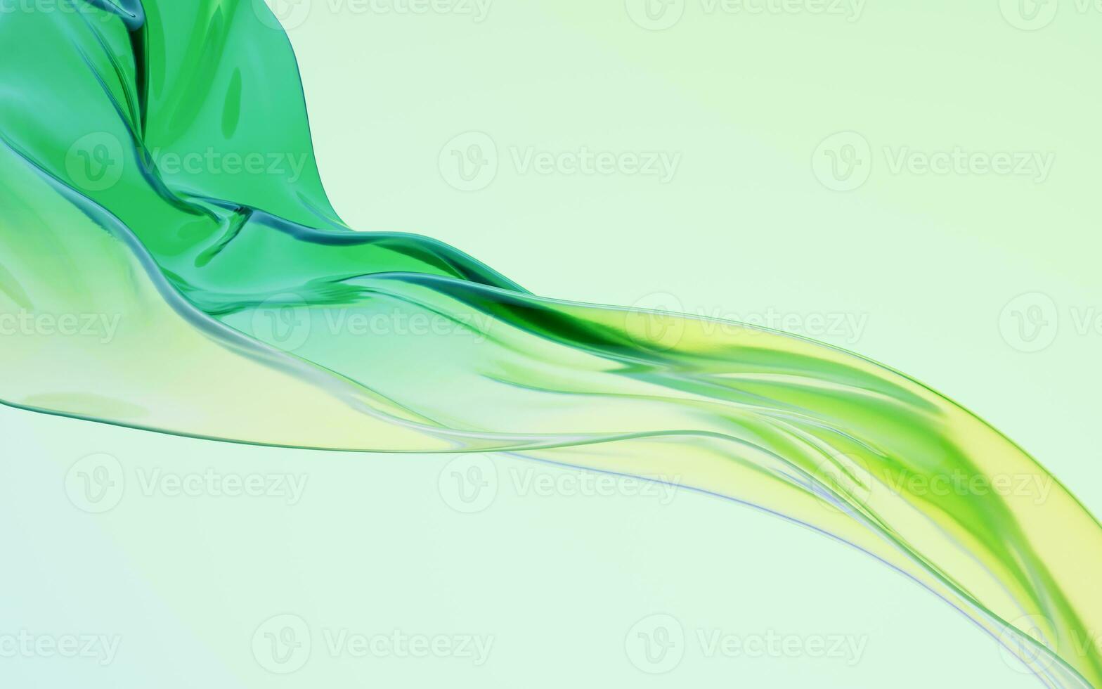 Flowing transparent cloth background, 3d rendering. photo