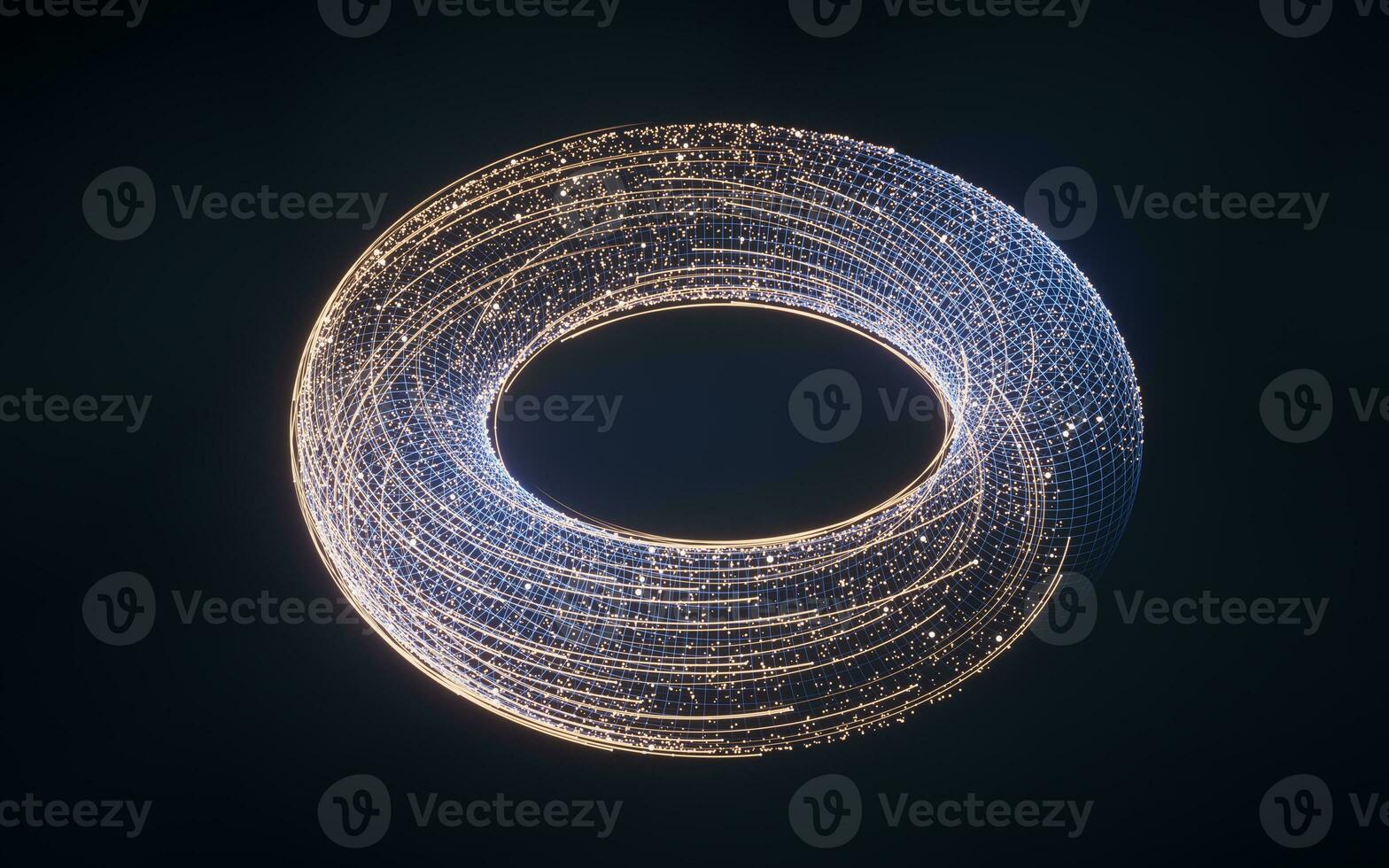 Flowing digital lines with cyberspace background, 3d rendering. photo