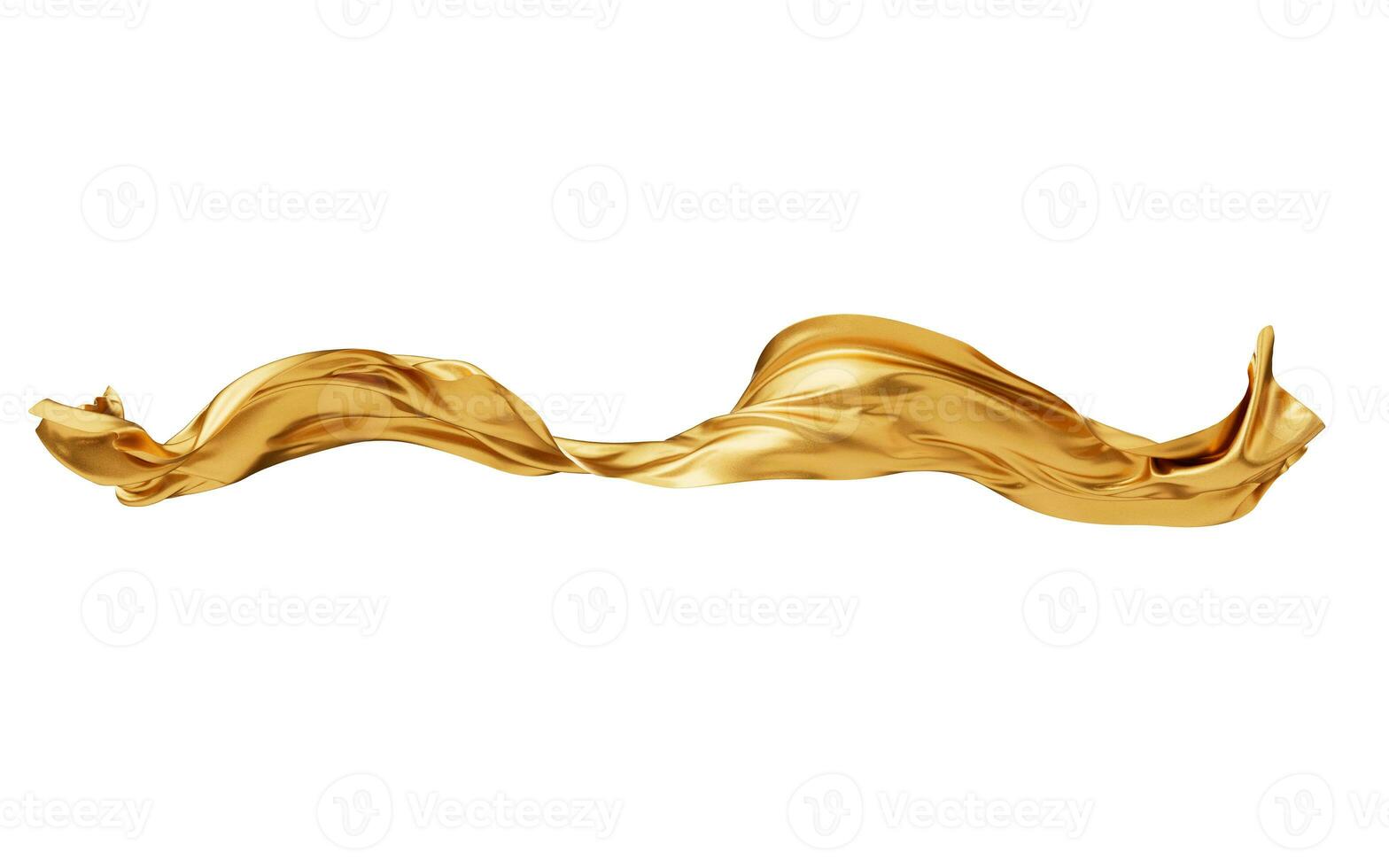 Flowing wave cloth curve line, 3d rendering. photo