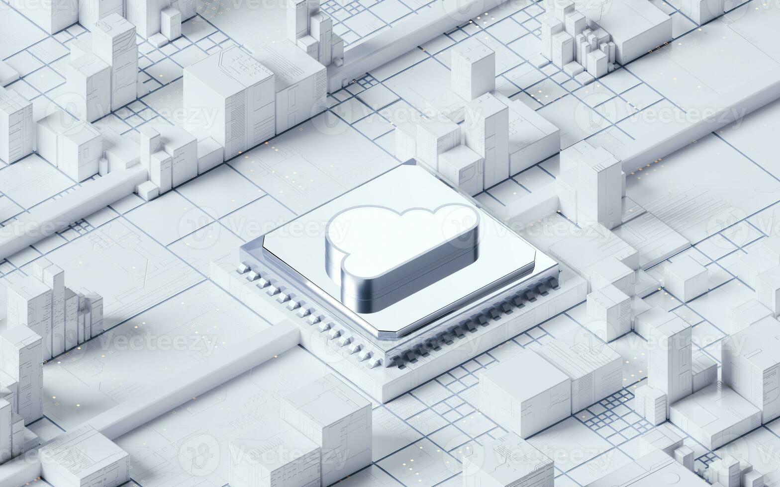 Cloud computing and technology background, 3d rendering. photo