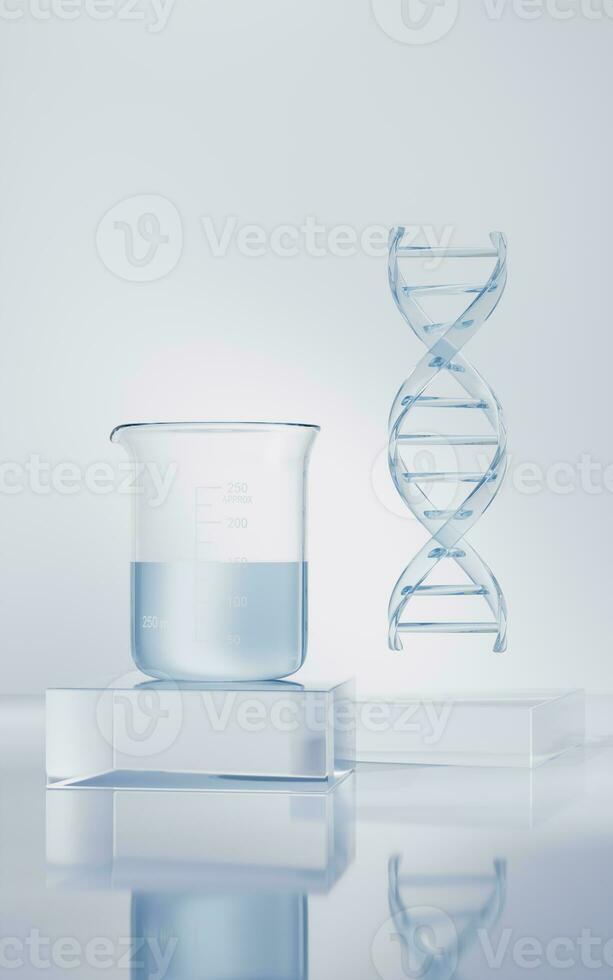 Chemical equipments and liquid, 3d rendering. photo