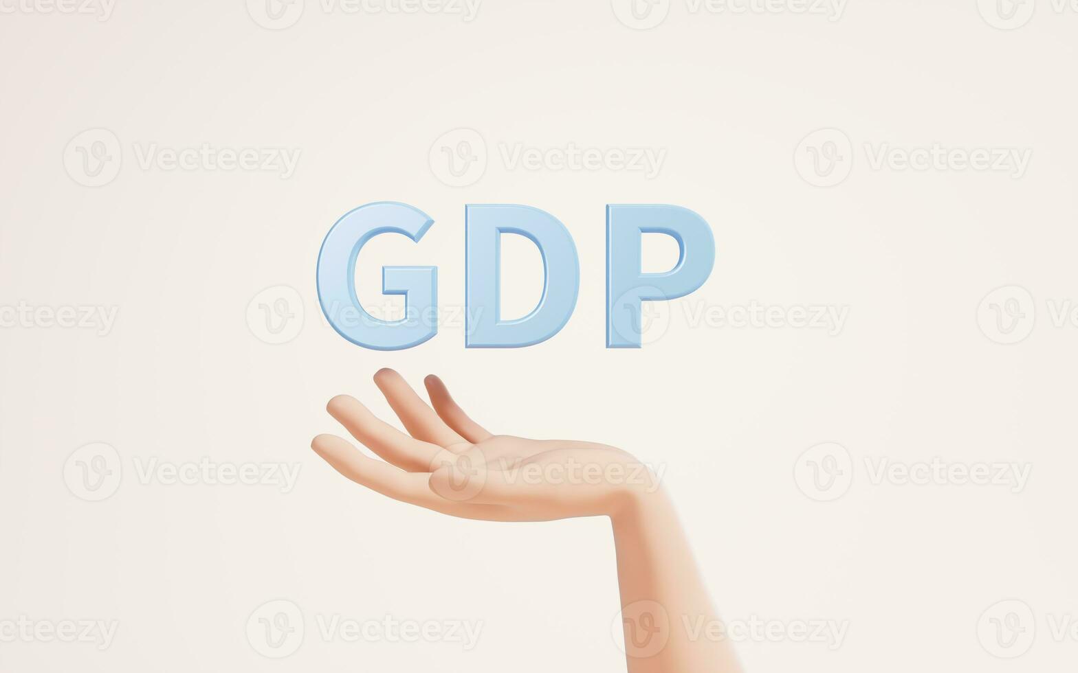 GPT fonts in a hand, 3d rendering. photo