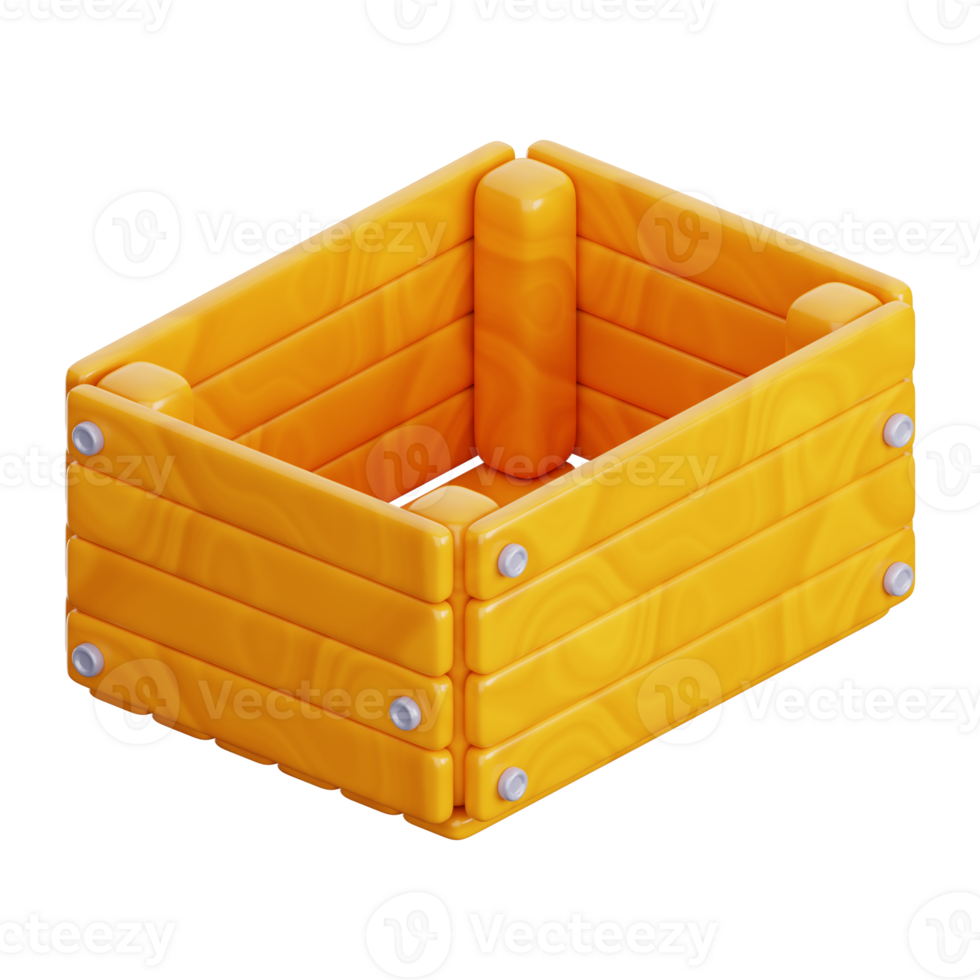 3D Crate Illustration png