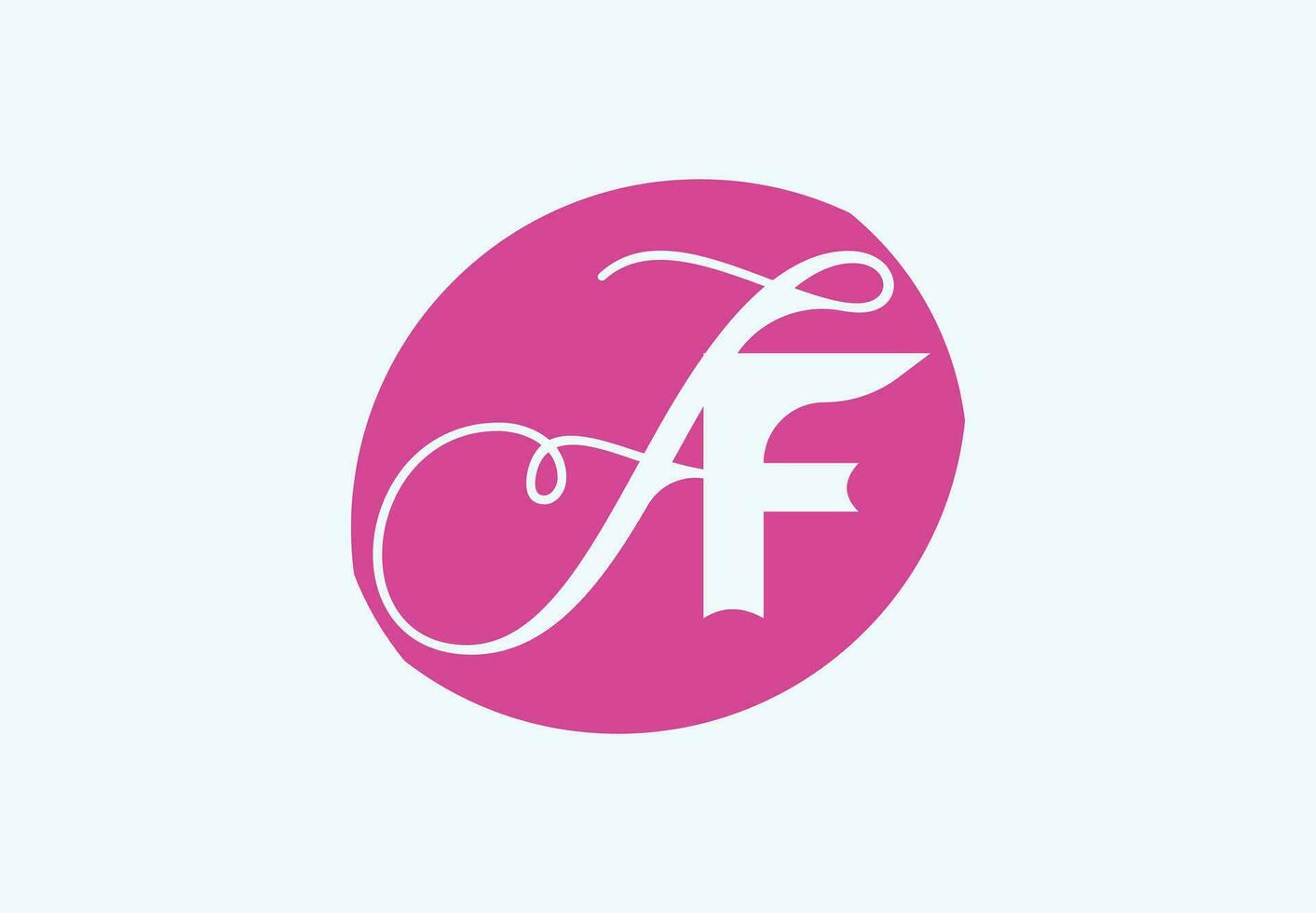 AF letter with love logo and icon design template vector