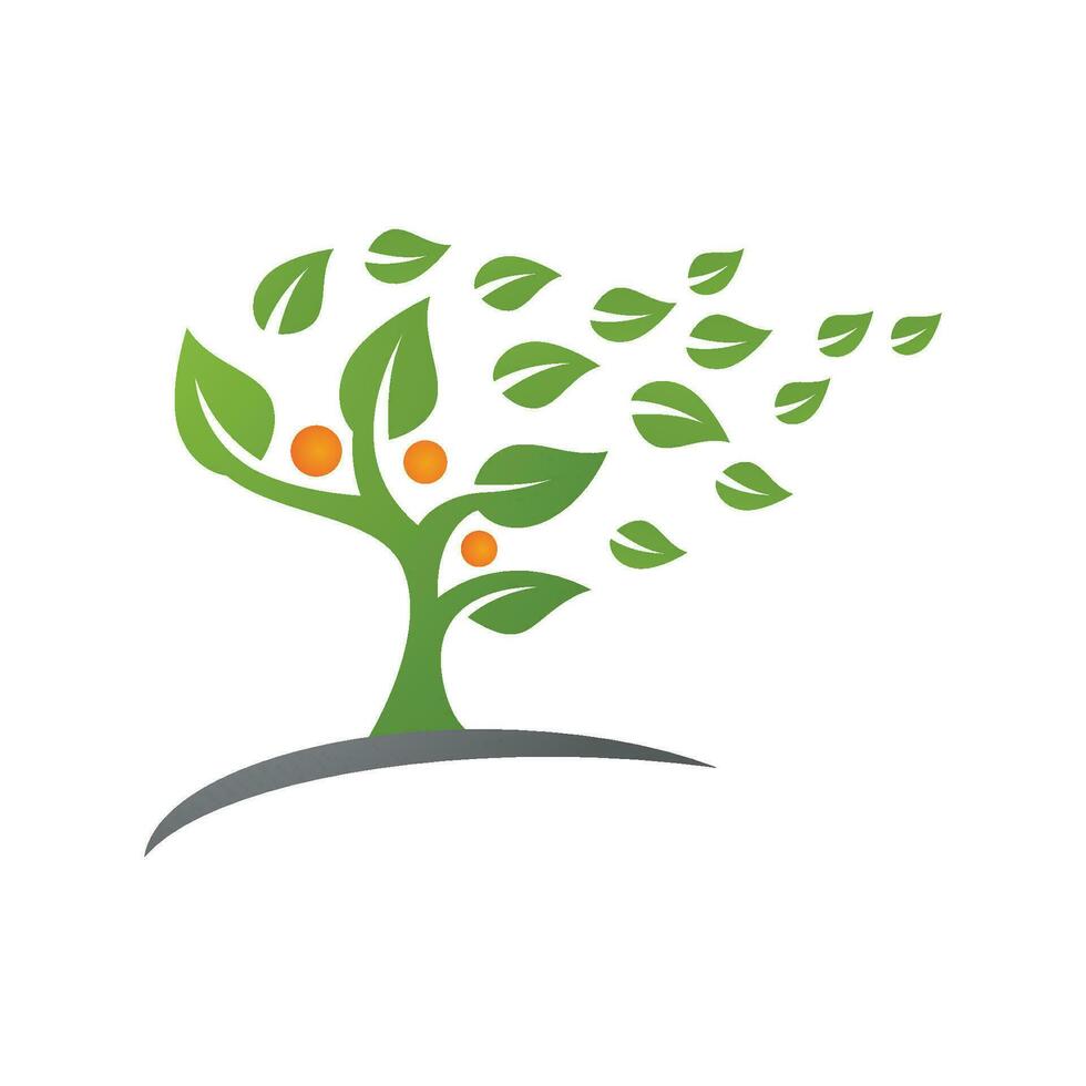 family tree logo template vector