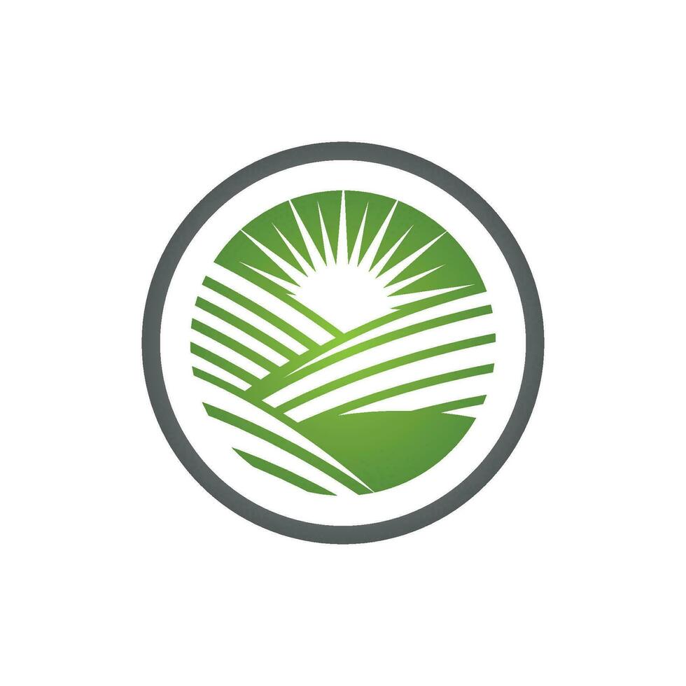 Logos of green Tree leaf ecology vector
