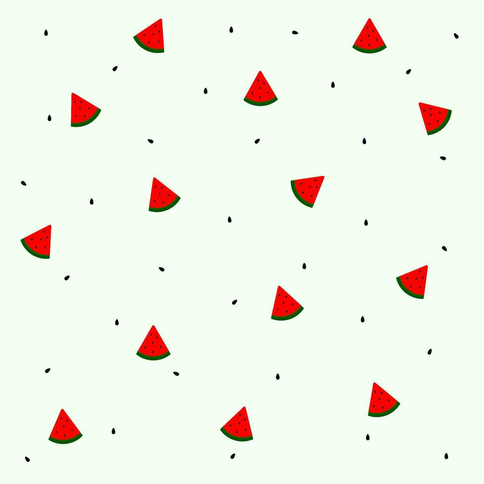 Watermelon pattern background. Vector design.