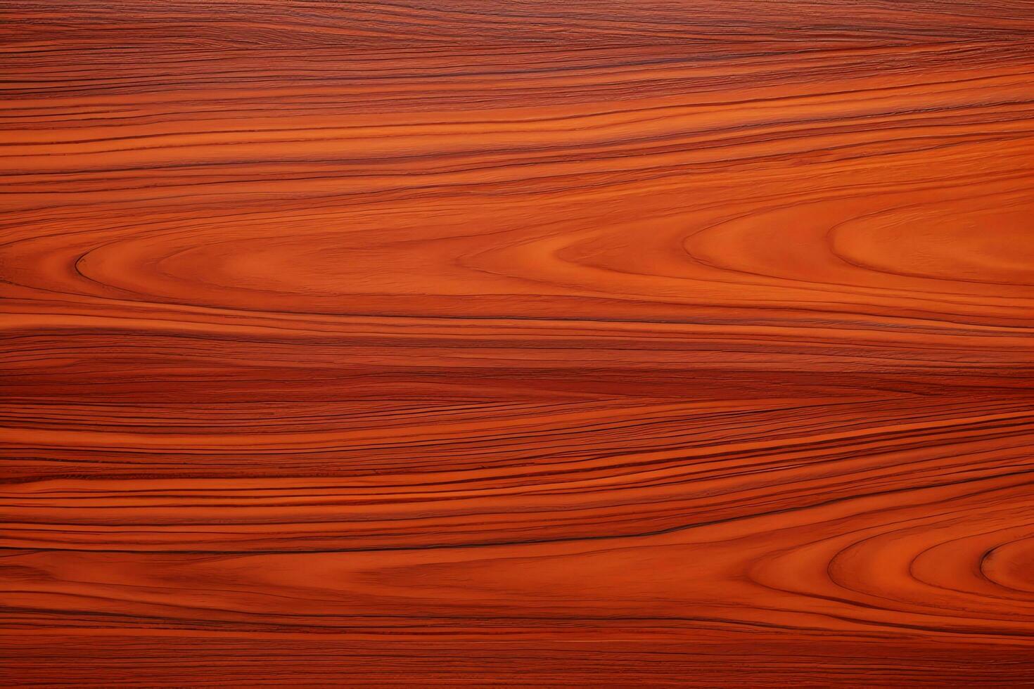 Reddish orange padauk wood with a smooth fine grained surface wood texture, AI Generated photo