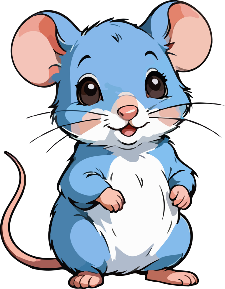 Cute Mouse Cartoon Clip Art AI Generative png