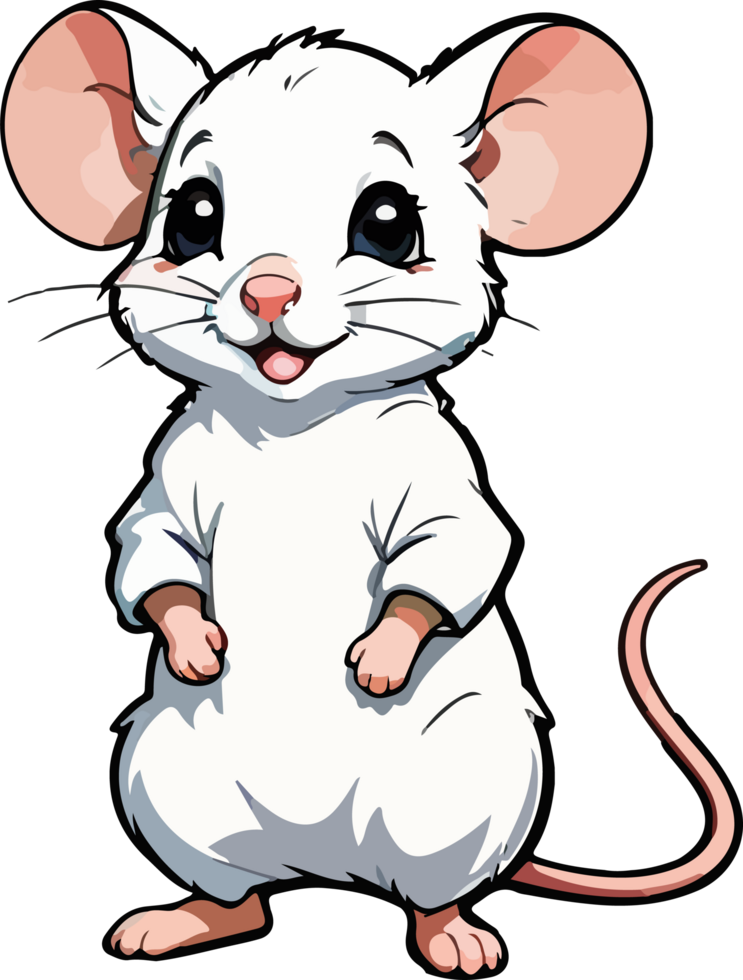 Cute Mouse Cartoon Clipart AI Generative png