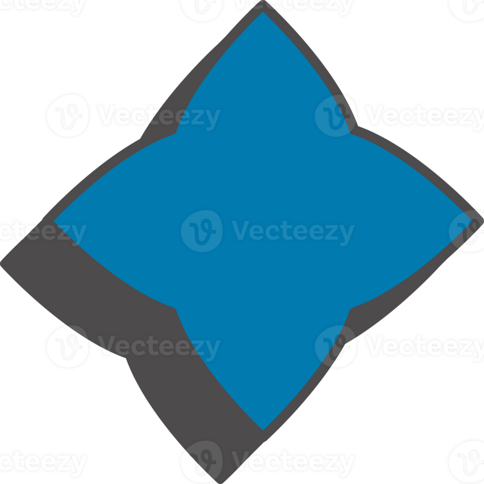 Abstract geometric element. Neobrutalism graphic shape. Minimal groovy Y2k retro sticker. Retro star png