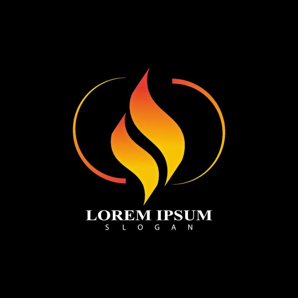 Fire logo or icon design. Vector illustration