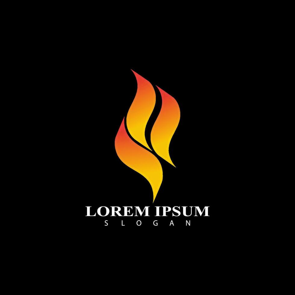 Fire logo or icon design. Vector illustration