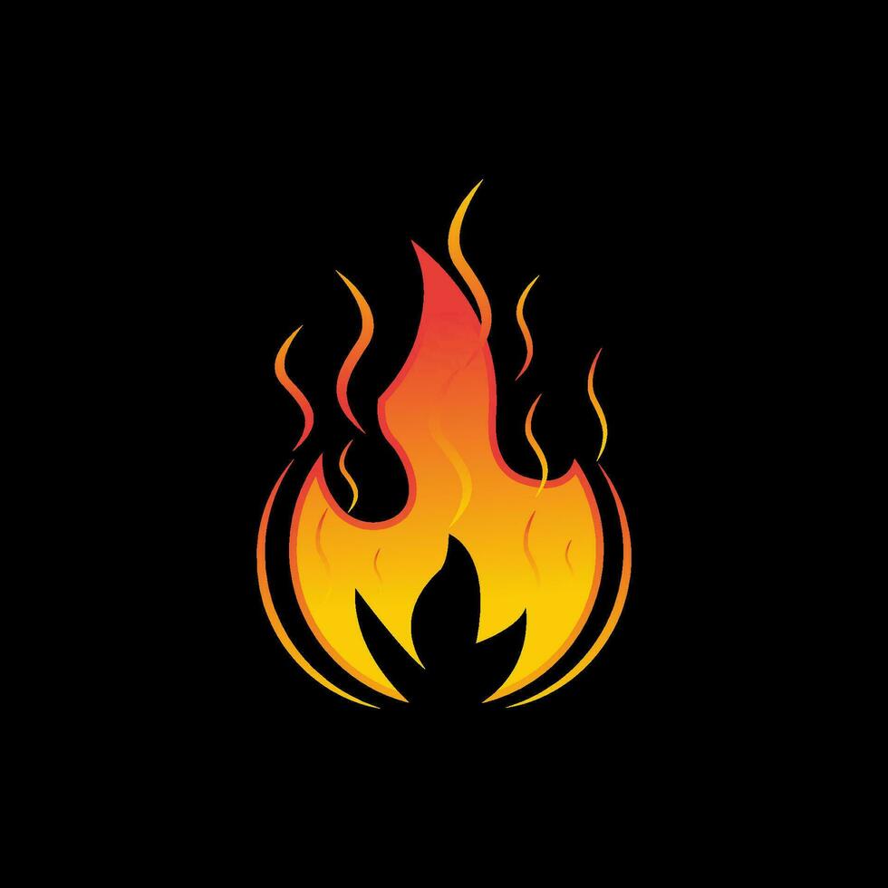 Fire logo or icon design. Vector illustration