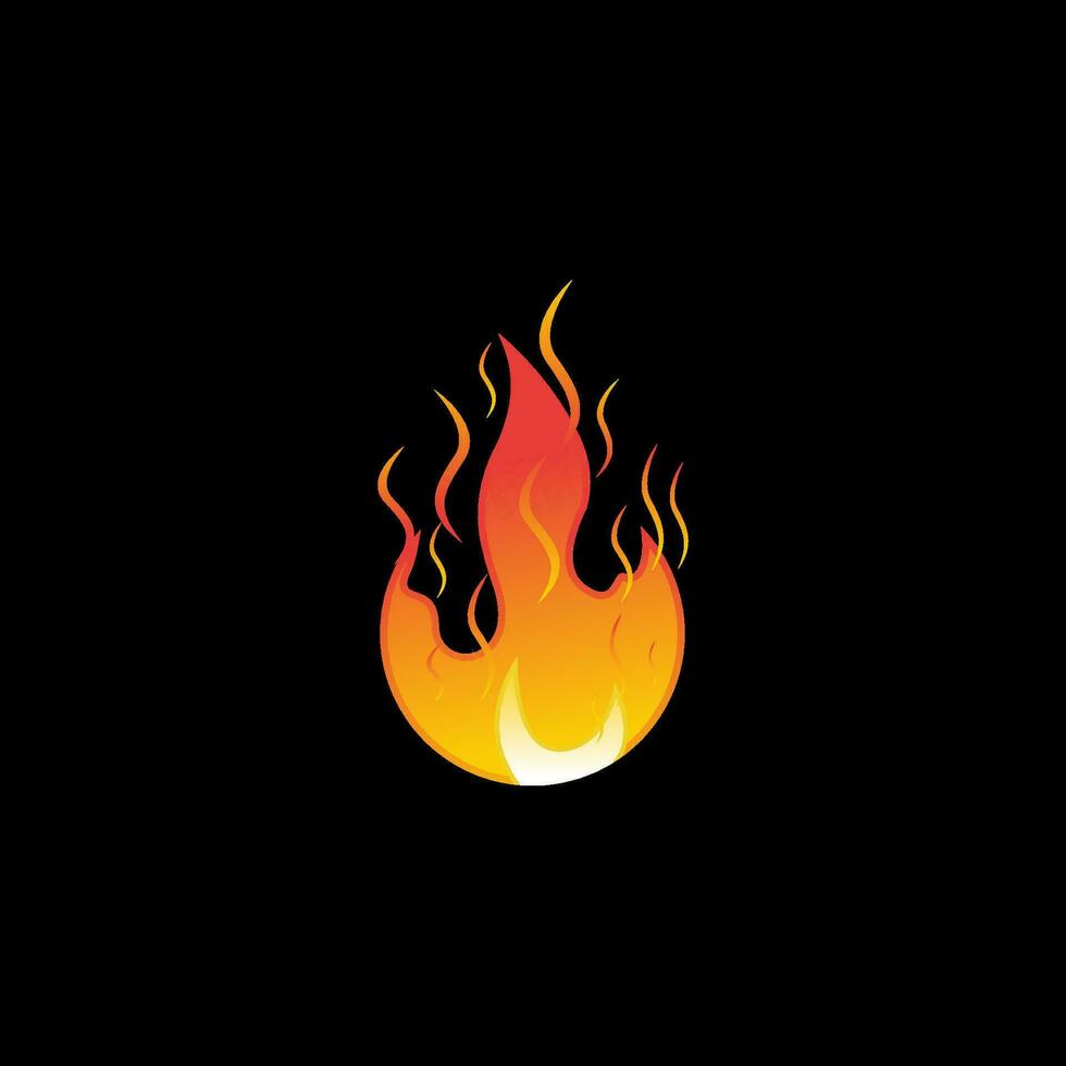 Fire logo or icon design. Vector illustration