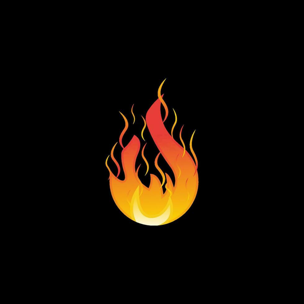 Fire logo or icon design. Vector illustration