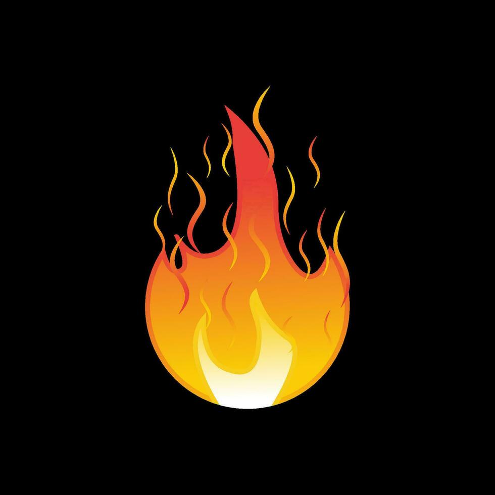 Fire logo or icon design. Vector illustration