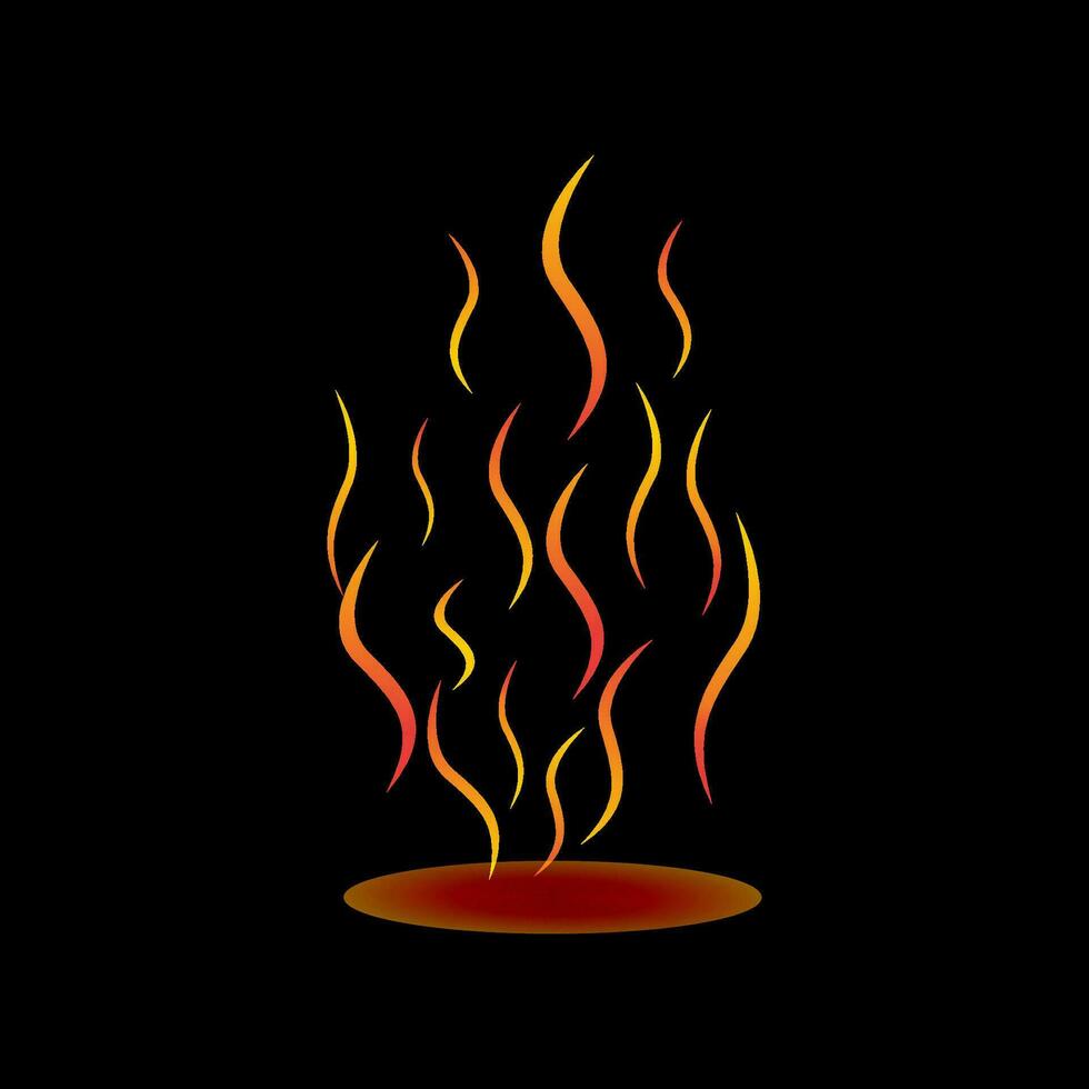 Fire logo or icon design. Vector illustration