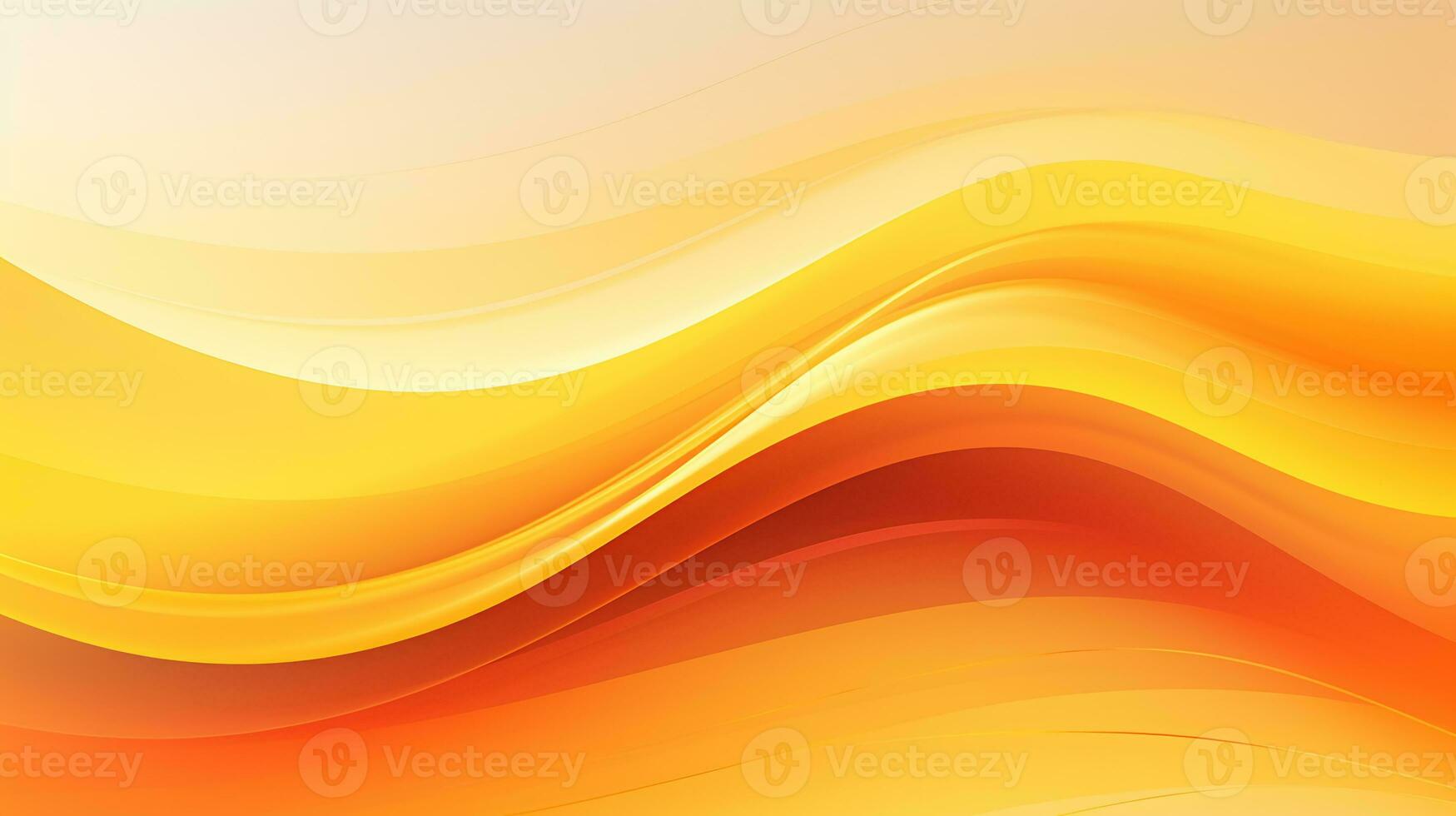 Orange and yellow abstract wave background AI Generative photo