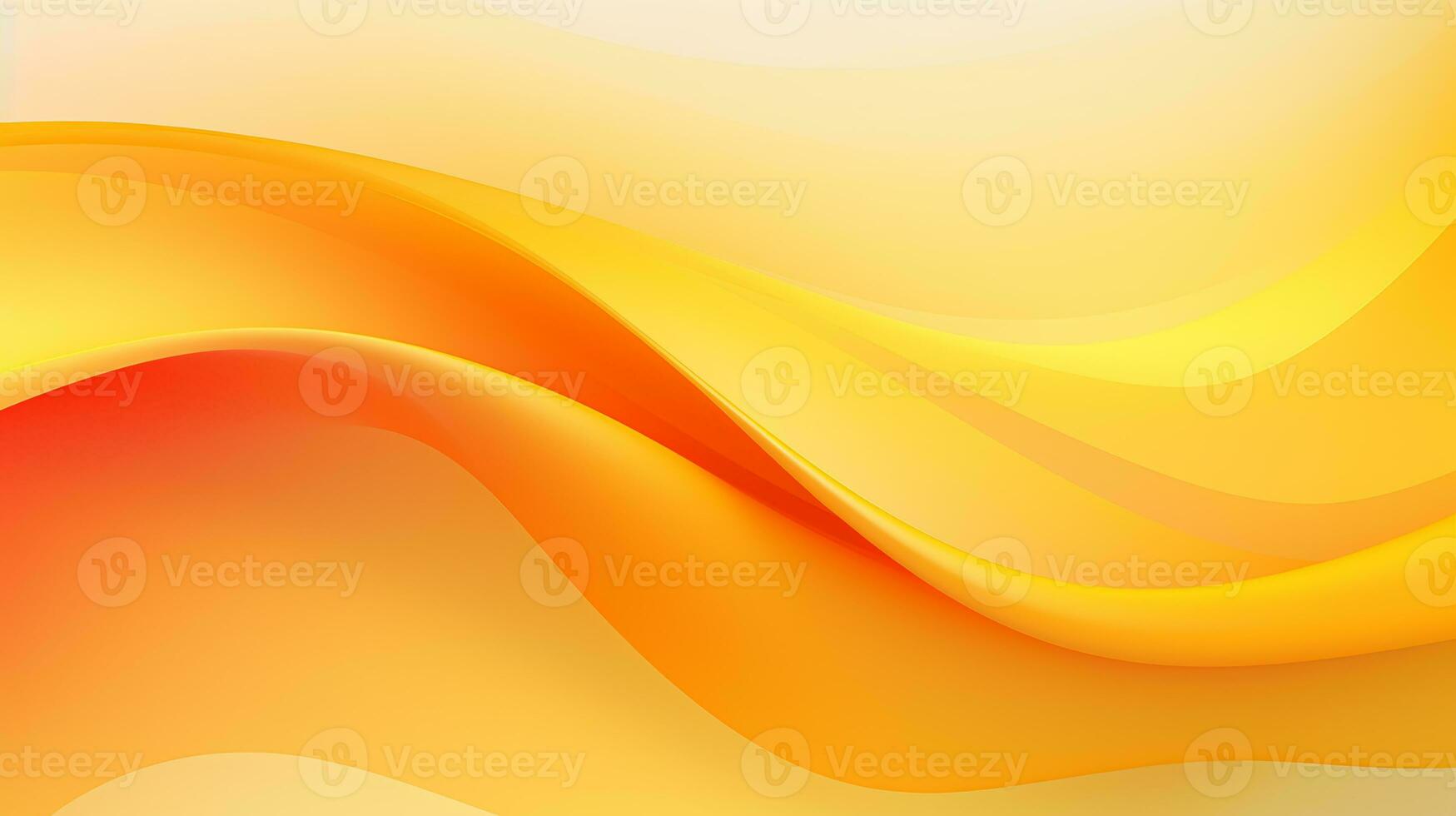 Orange and yellow abstract wave background AI Generative photo