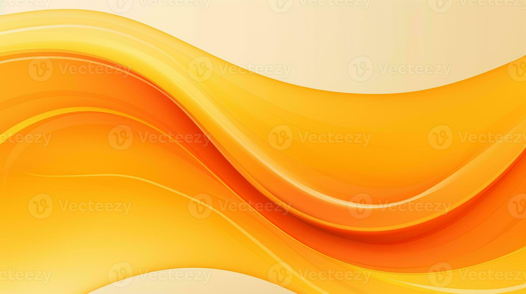 Orange and yellow abstract wave background AI Generative photo