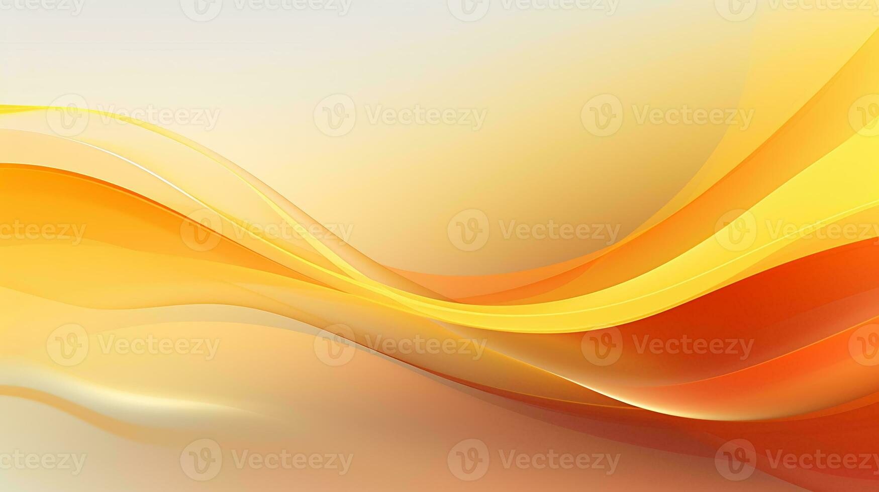 Orange and yellow abstract wave background AI Generative photo