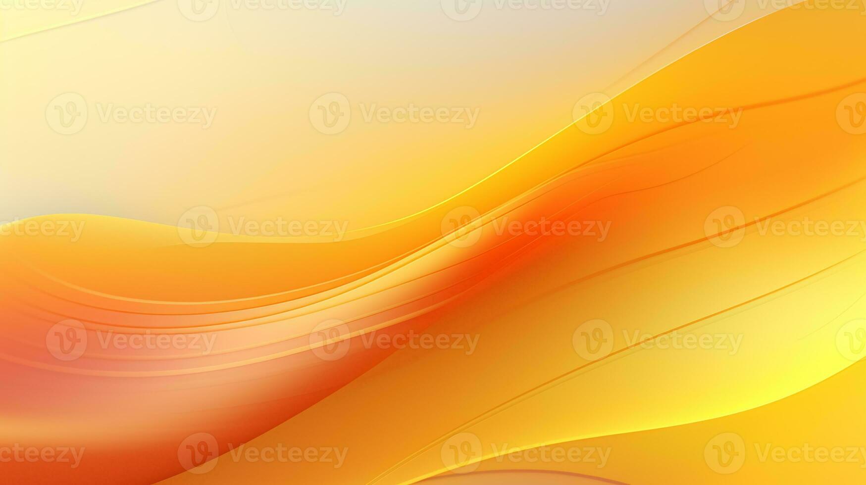 Orange and yellow abstract wave background AI Generative photo