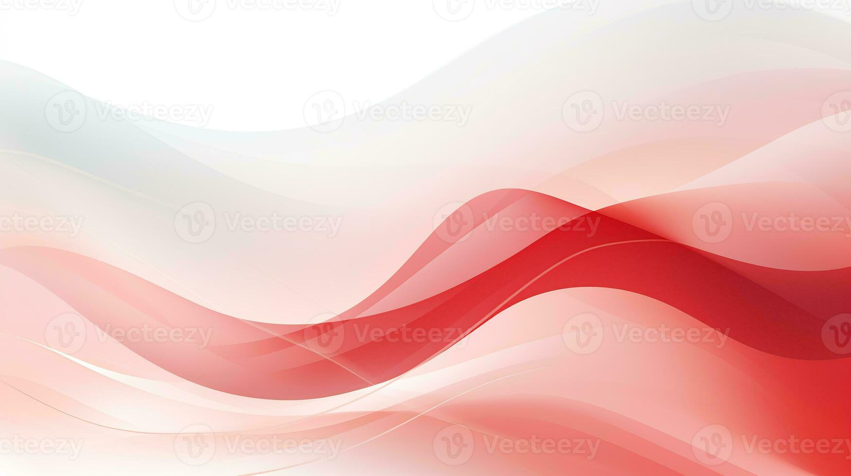 Red and white abstract wave background AI Generative photo