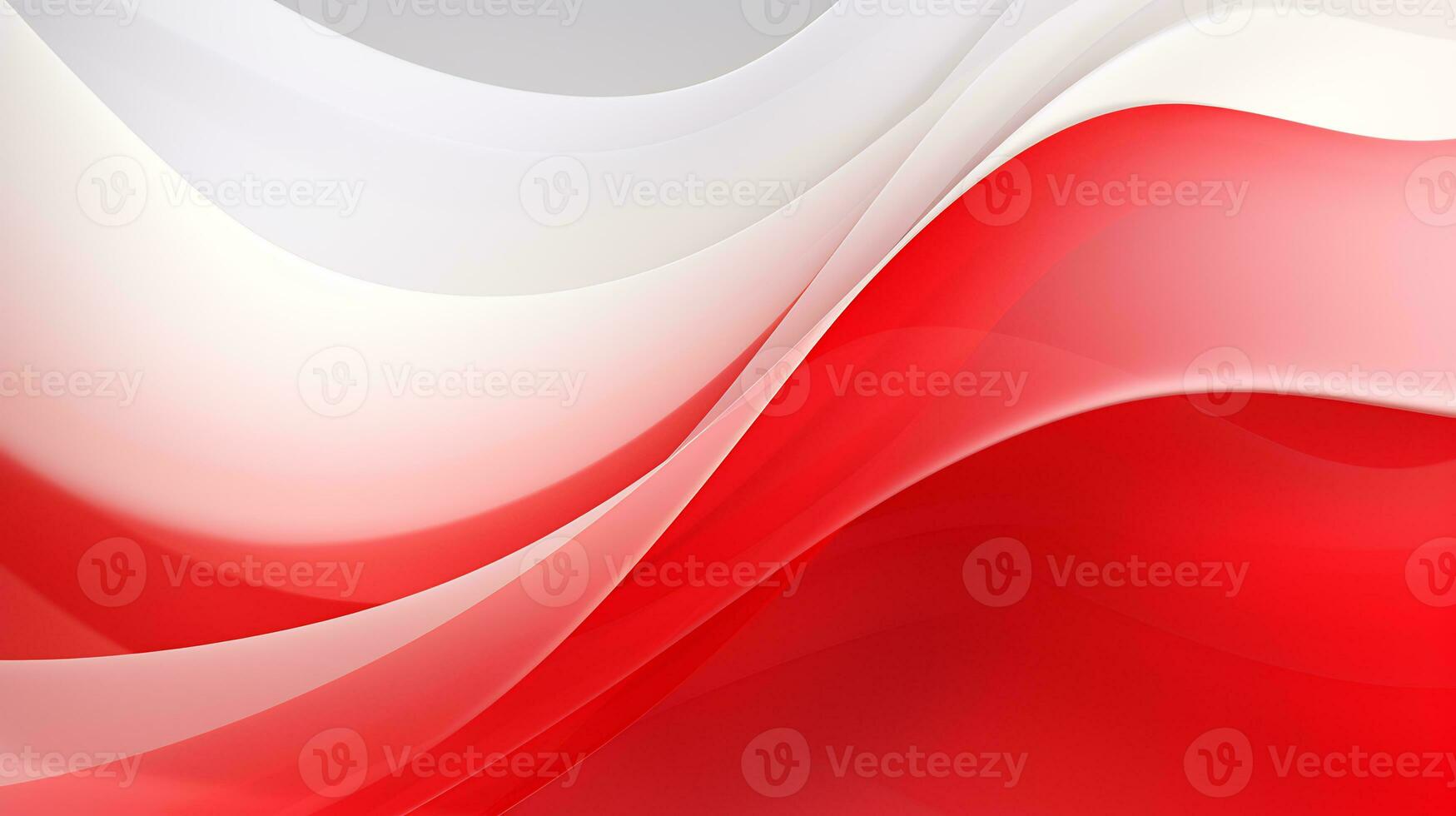 Red and white abstract wave background AI Generative photo