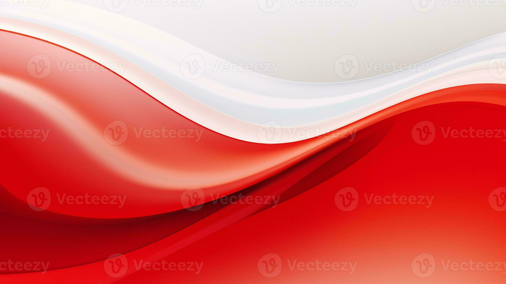 Red and white abstract wave background AI Generative photo